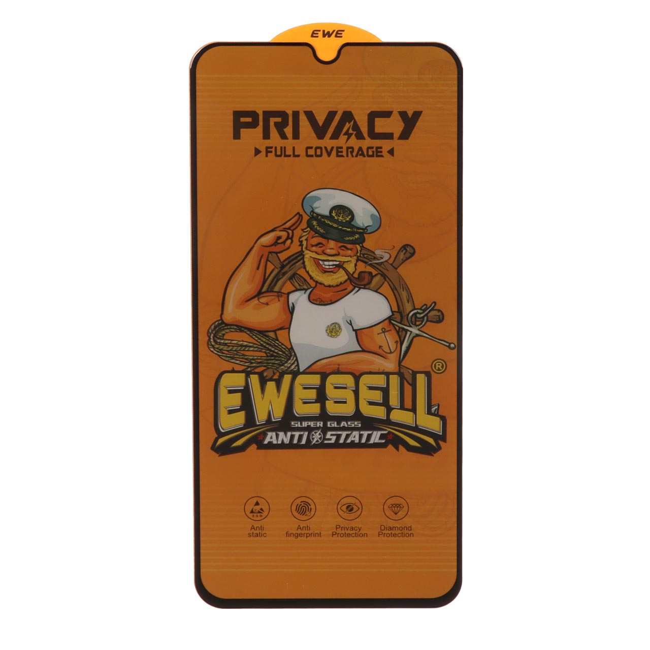 محافظ صفحه نمایش شیشه ای Full Cover Ewesell Anti Static Privacy مدل Samsung Galaxy A15 / A25 / A24 / M34 / F34